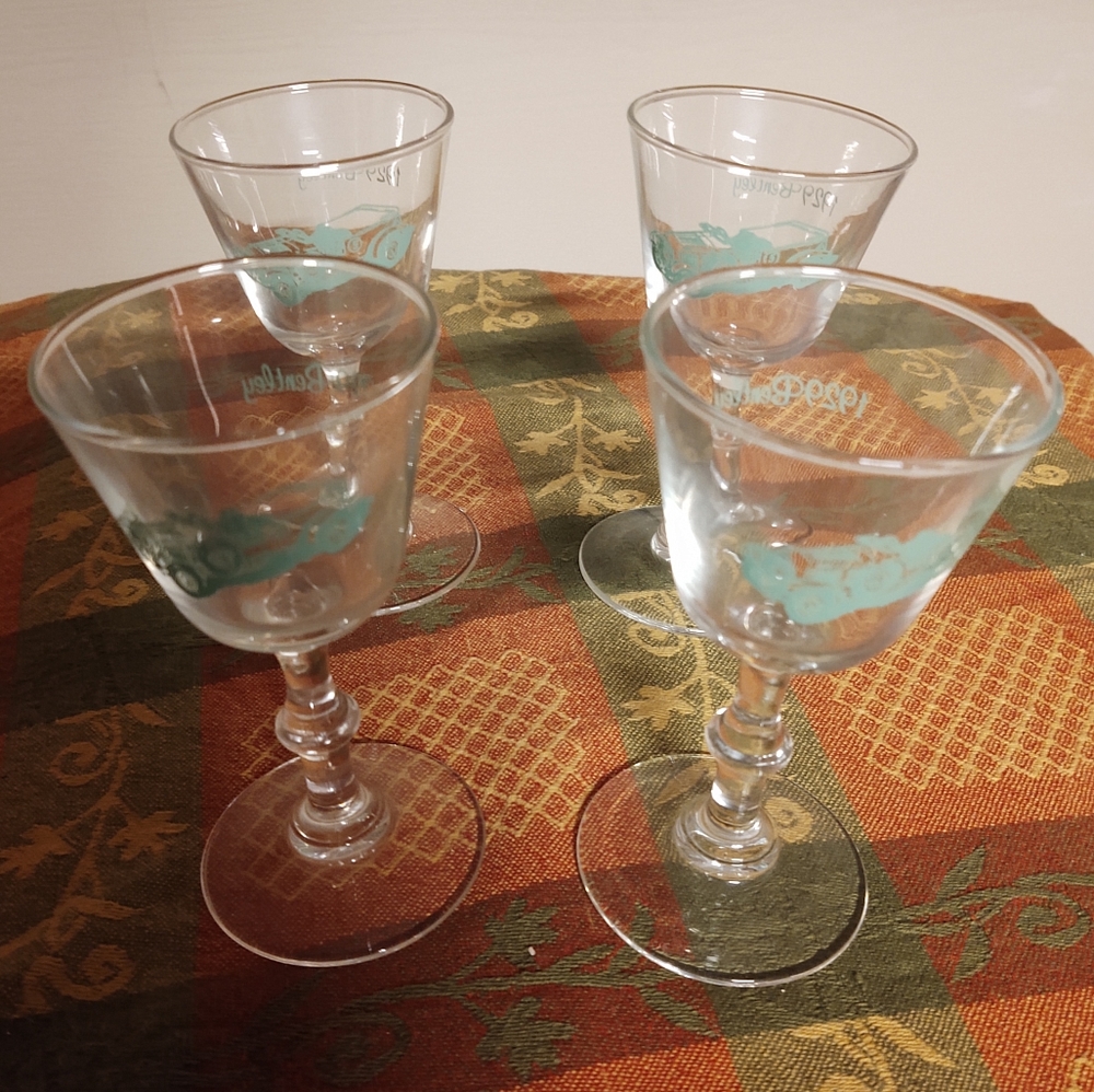 Set of 4 Vintage 1929 Bentley Sherry Glasses